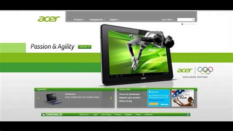 acer support driver download